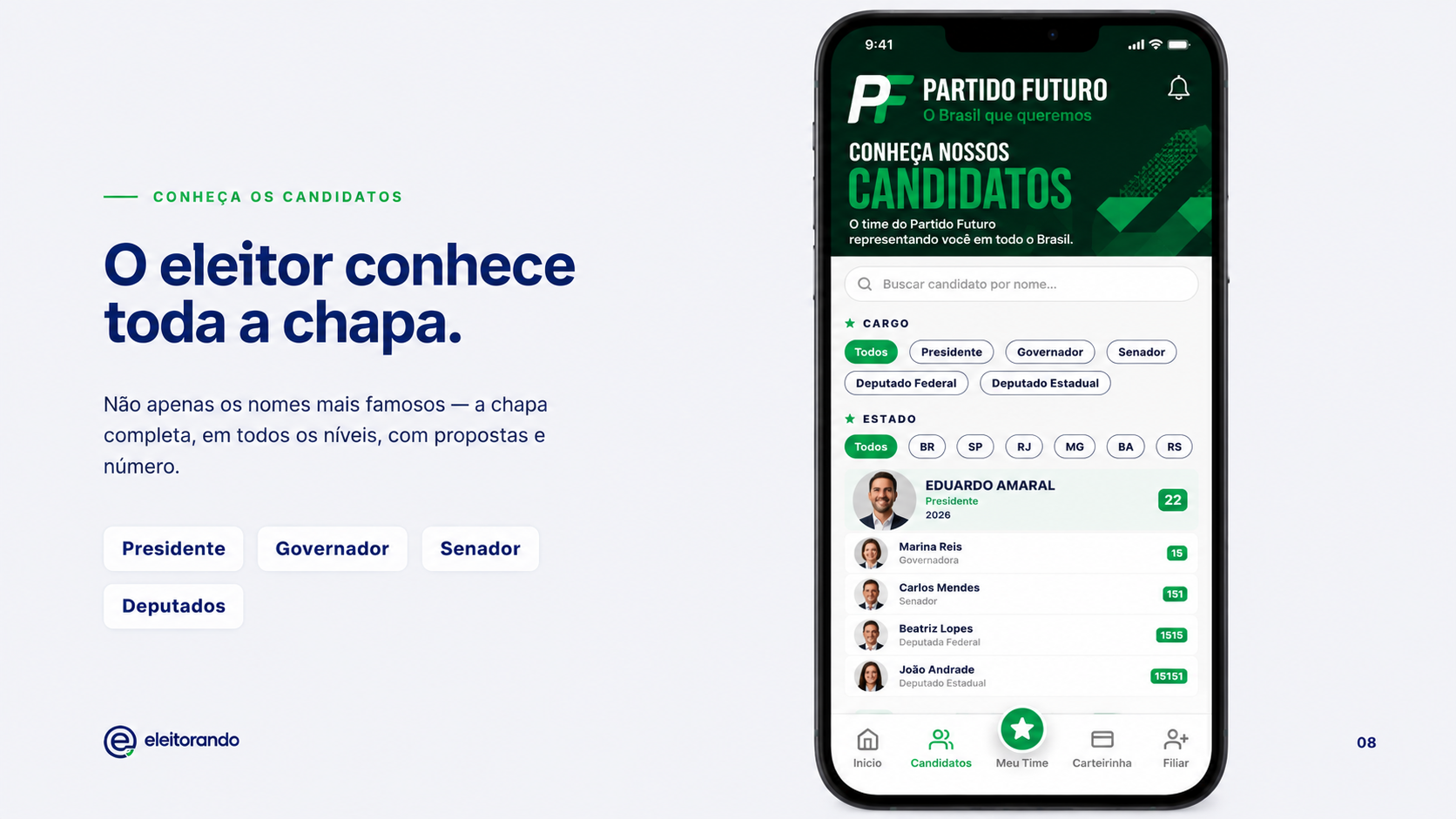 Conheça os candidatos